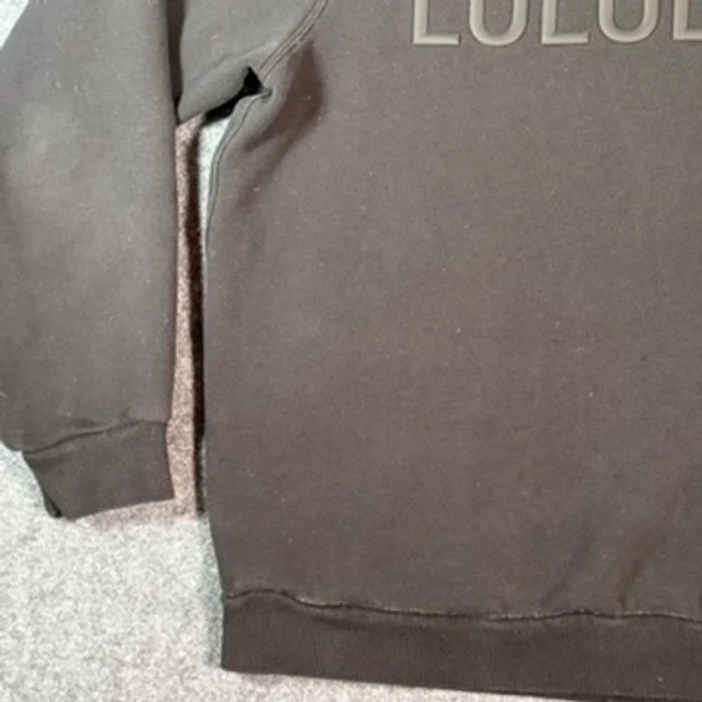Lululemon Mens Black Logo Crewneck Steady State Sweatshirt Casual Comfort Size L
